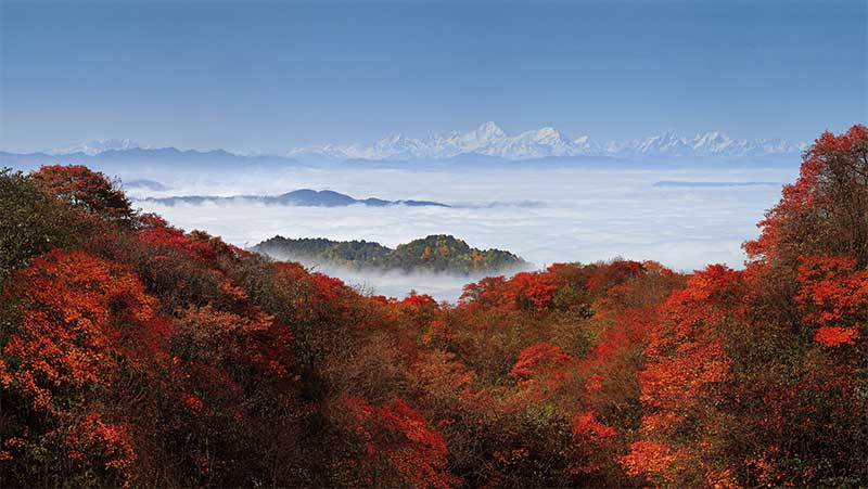 峨眉山秋色