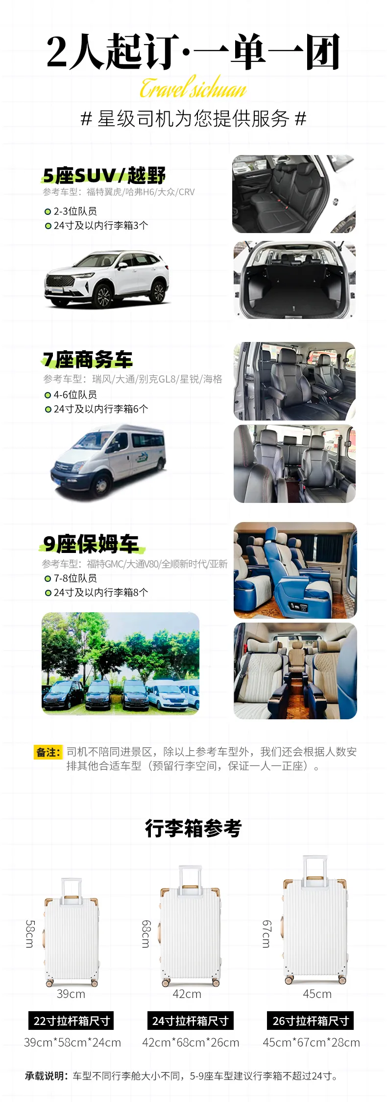 用车参考+行李参考